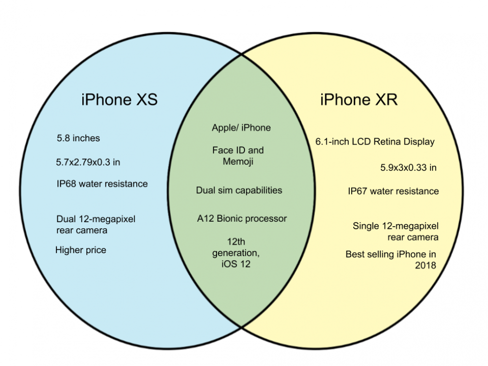 iphone 10 xr xs разница